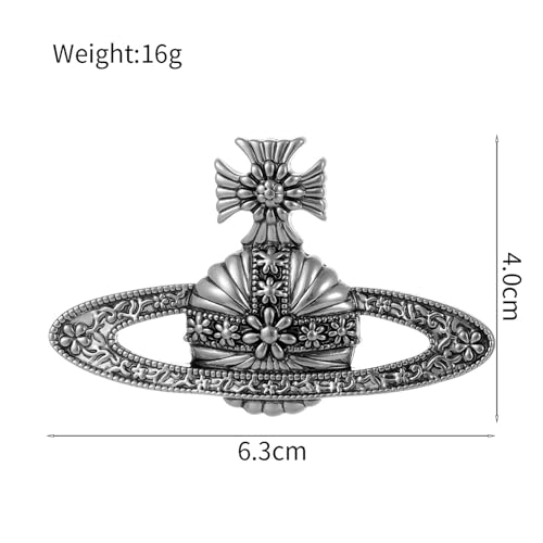 Image of Dreuyet Saturn Planet Brooch Pin for Women Ladies Dainty Rhinestone Star Lapel Pin Cubic Zirconia with Crystal Planet Brooch Fashion Dress Accessories Jewelry for Suit Clothing Jackets Badges