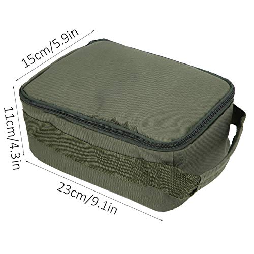 Mrisata Bolsa de armazenamento de equipamento de molinete de pesca, estojo portátil de 4 camadas com