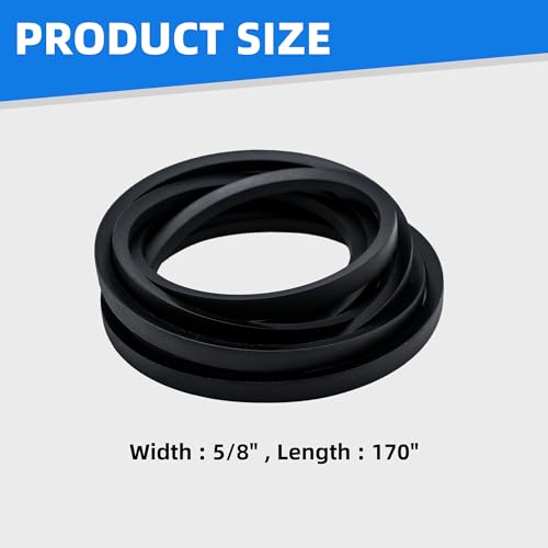 Image of 5 /8 inch x 170 inch Mower Deck Belt Compatible with Bobcat 4163569, Dixon /Husqvarna 574285901 575658401 588264802 900078