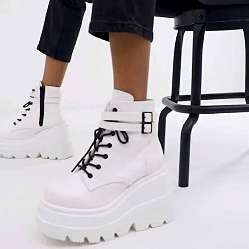 Image of Ulalaza Women Mary Jane Dress Pumps Lolita Shoes Cute Platform Gothic Double Ankle Strap Round Toe Chunky Heel Uniform Pumps Shoes Perfect for School Party Business Work Dance Date Night Club