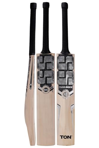 Image of SS Premium Silver Kashmir Willow Cricket Bat - SH | Selected Grade 3 Air Dried Willow | Massive TON Edges | 3-Tone Grip | Wide Play Area | with SS Bat Cover | Made in India