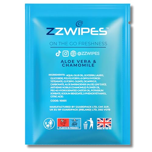 ZZwipes for Kids Clean Up Wipes with Aloe Vera and Chamomile Alcohol Free Individually Wrapped Gentle for Sensitive Skin Travel School Sports Pack of 30 Made in the UK - Image 5