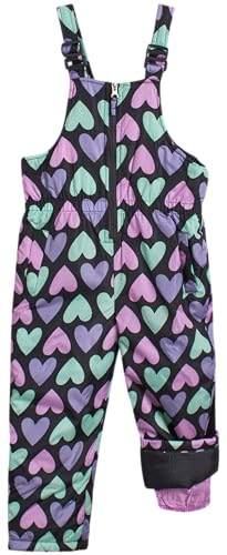 Image of Pink Platinum Girls Snowsuit 2-Piece Insulated Hooded Jacket & Bib