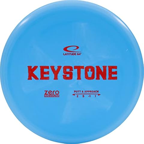 Latitude 64 Zero Medium Keystone | Disc Golf Putter | Frisbee Golf Putt and Approach Disc | 170g Plus | Beginner Friendly Disc Golf Putter | Stamp Color Will Vary (Blue) Cover