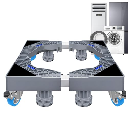 Soporte para electrodomésticos de lavandería, soporte de lavandería que ahorra espacio, estante multifuncional para lavadora y secadora, pedestales y soporte para refrigerador, pedestal de lavandería