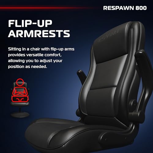 Image of RESPAWN 800 Console Rocker Gaming Chair, Swivel Seat with Lumbar Support