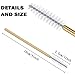 Akstore 200 Pack Disposable Eyelash Mascara Brushes Eyelash Brush Mascara Wands Spoolie Applicator Makeup Kits (Gold-White)