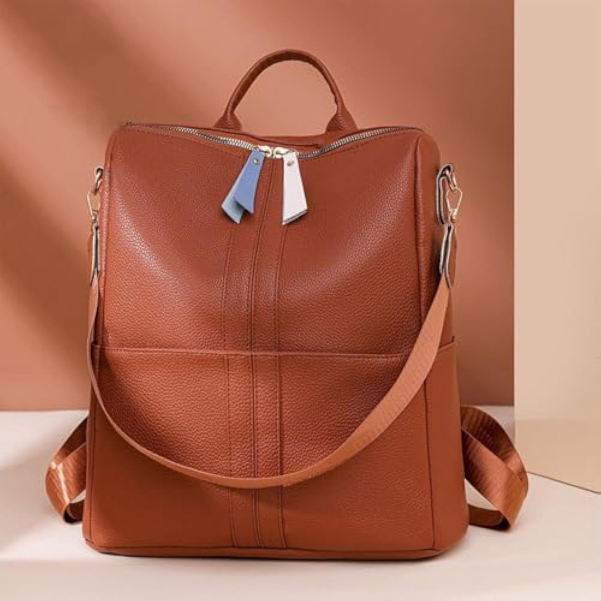 Backpack Utility Modern Compact Casual PU Leather Purse for Gifts