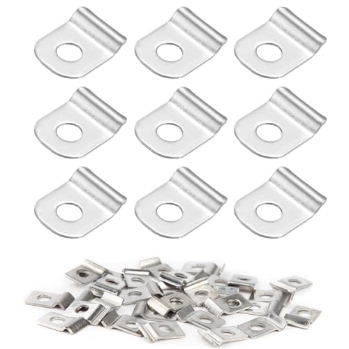 SHUOHONG 50 Pezzi Fascette Metalliche, Fascette Stringitubo di Fissaggio, Fascetta Stringitubo per Cavi e Tubi, Piccola Morsetti per Tubi, Fascette Metalliche Stringitubo, Fermacavi in Acciaio Ø 2 mm