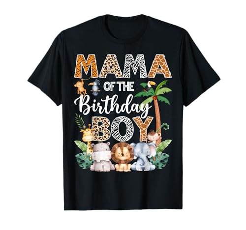 Mamá del cumpleaños niño safari selva cumpleaños fiesta Camiseta