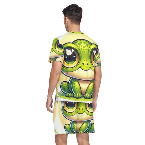 Pajamas Set for Men, Short Sleeve Pajama Sets Cozy Loungewear, S-XXL2