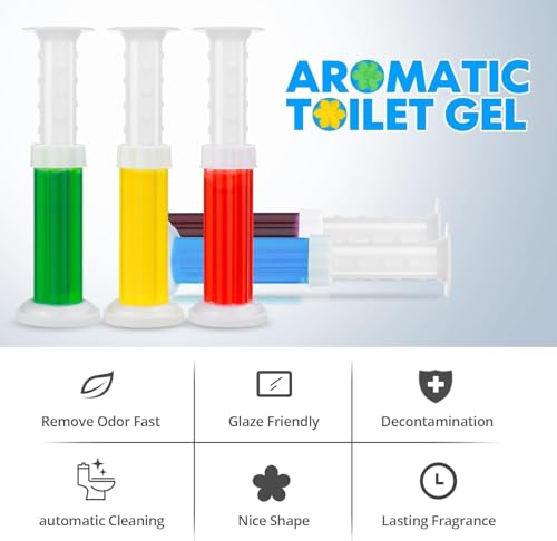 Image of Khedu Fab Toilet Cleaning Gel Flower Stamp Bathroom Cleaner - Toilet Fresheners Air Fresher For Remove Bad Odor - Long-Lasting Refills Gel Stamp Injection - [Pack of 1] (Multicolor)