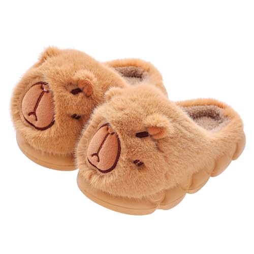 Cadeaux Capybara : pantoufles d'animaux mignons et pelucheuses taille 36-37