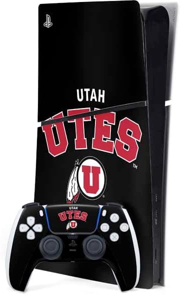 Skinit Decal Gaming Skin Compatible with PS5 Slim Digital Edition Bundle - Officially Licensed University of Utah Utes Logo Design