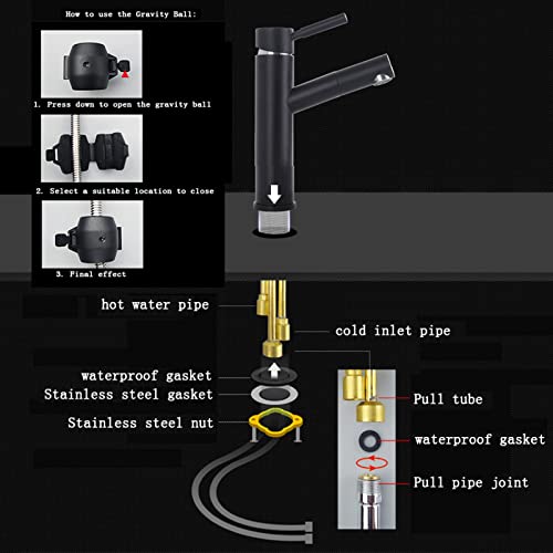 Grifo extractor para lavabo de cuenca ideal para rutinas de belleza 5