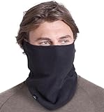 Tough Headwear Tactical Fleece Neck Gaiter - Half Balaclava Style for Skiing, Snowboarding, Motorcycling & Cold Weather Winter Sports. Protect Your Nose, Mouth, Ears and Neck from The Elements