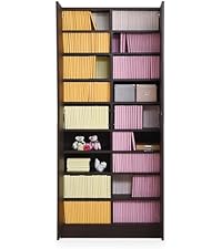棚① Amazon｜Jkプラン 本棚 扉付き a4サイズ 約 幅80 80cm (本棚革命