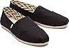 TOMS Womens Canvas Alpargata Slip-on Shoes Recycled Cotton Loafer Ballet Flat, Black White, 6 UK #5