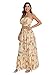 Floerns Women's Summer Printed 2 Piece Outfit Crop Tube Tops and Split Long Skirt Set Pink Floral XL