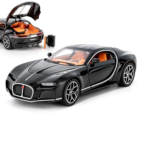 Bugatti Atlantic de juguete hecho en aluminio a escala 1/32 coleccionable para vitrina