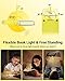 DEWENWILS Rechargeable Book Light for Reading in Bed, Warm White, Brightness Adjustable for Eye Care, LED Clip on Book Lights for Kids, Portable Bookmark Light, Yellow