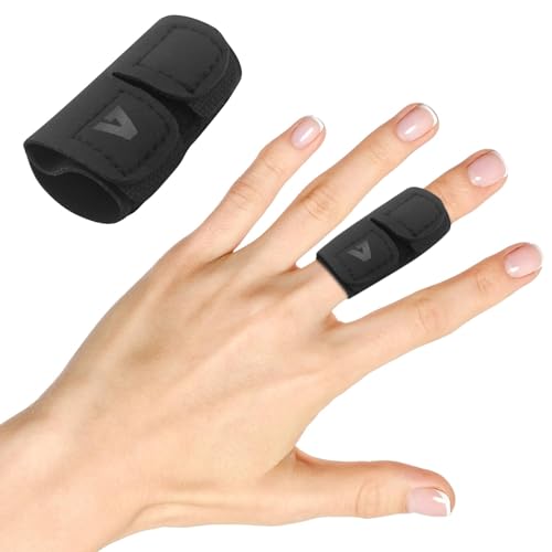 Tweozek Finger Splint, Breathable Middle Finger Splint Adjustable Compression Sleeve with Anti-Pilling, Arthritis & Injury Support