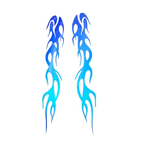 iSpchen Lot de 2 autocollants de voiture Sport Racing Flammes Autocollants réfléchissants Pare-chocs Voiture Autocollant Moto Réservoir de carburant...