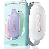 Slimpal Heating Pad for Cramps, Portable USB Cordless Heating Pad with Massager for Back Pain Relief, FSA HSA Eligible Heat Belt Gifts for Women White