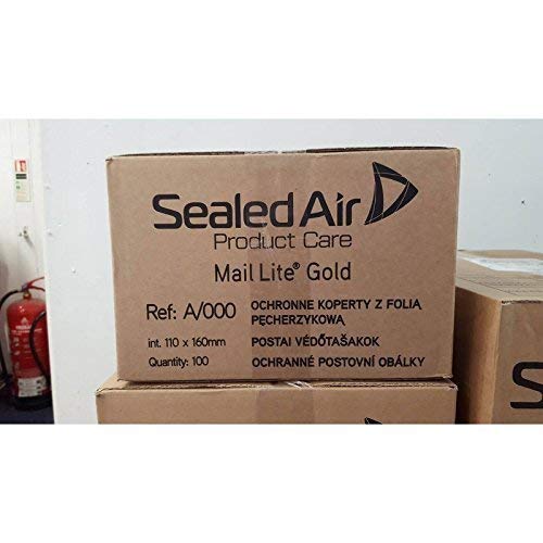 1000 X A/000 Mail LITE Sealed AIR Padded ENVELOPES - Gold/Brown (110 x 160mm)