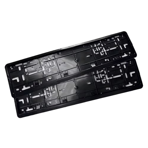 Marco para matrícula de coche, 2 piezas, soporte para matrícula de 520 mm x 110 mm, negro, soporte para matrícula de la UE de alta calidad