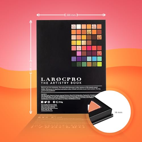 LaRoc “The Artistry Book” - Makeup Eyeshadow Palette/Makeup Palette Set of 48 Colours in Matte and Shimmer Make Up Palette, High Impact Eye Palette Makeup - Image 3