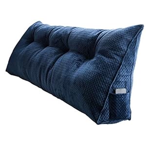Lange Terug Kussen Leeskussen Hoofdbord Cover Wedge Kussen Voor Bed Met Ijzer Hoofdbord Fluweel Warm En Zacht Blauw 180 cm
