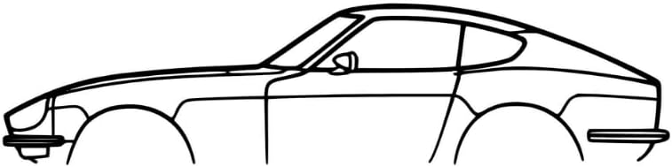 240z 280z Classic Silhouette Metal Wall Art | Metal Wall Decor | Automotive Wall Decor | Living Room Wall Decor | Christmas Gifts | Gifts For Car Lovers | Gifts (60 CM 24 Inches)