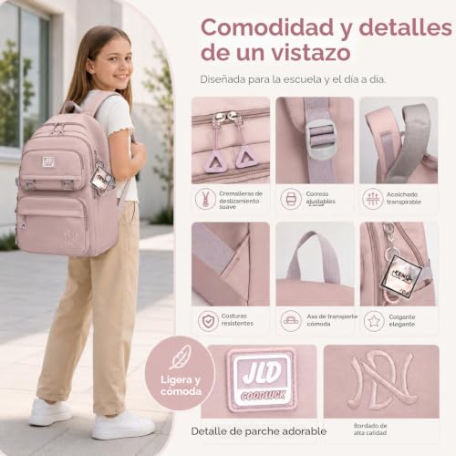 Mochilas impermeables JANSBEN 30L con multi-bolsillo para jóvenes 7