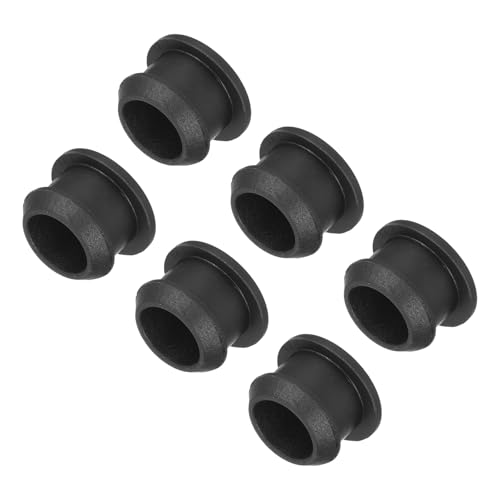 Image of MECCANIXITY Silicone Snap in Locking Hole Plugs,Rubber Panel Seal Cover Flush Type Panel Round for Kitchen Rubber Bulkheads Waterproof Sealing Plugs 12.5mm /0.49 Inch Diameter Black,Pack of 6