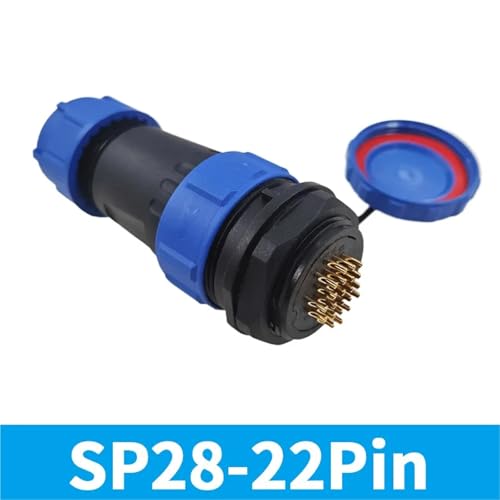 Conector multipol recto SP28 con 22 pines y acoplamiento por rosca 2