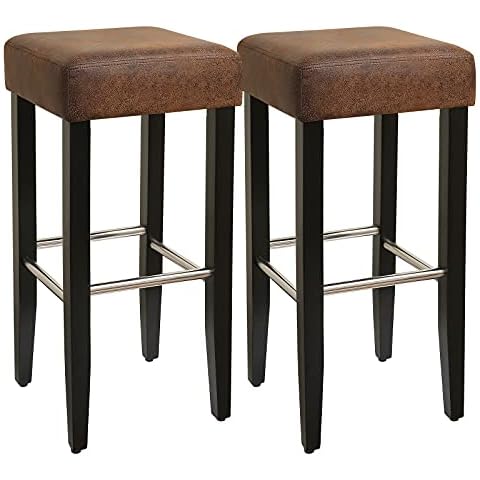 SONGMICS Barhocker ohne lehne, 2er Set Cover