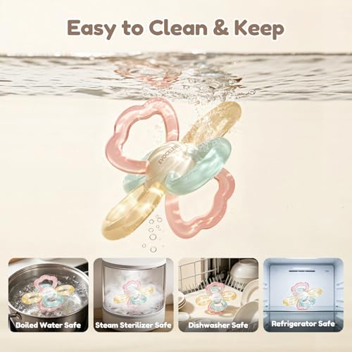 Image of Mini Teething Toys for Baby, Soft Silicone Teether Ball, Portable BPA Free