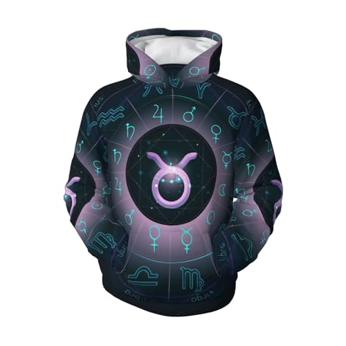 Taurus Boy, Girls Sports Shirt Youth Pullover Fashion Hooded Sweatshirt4