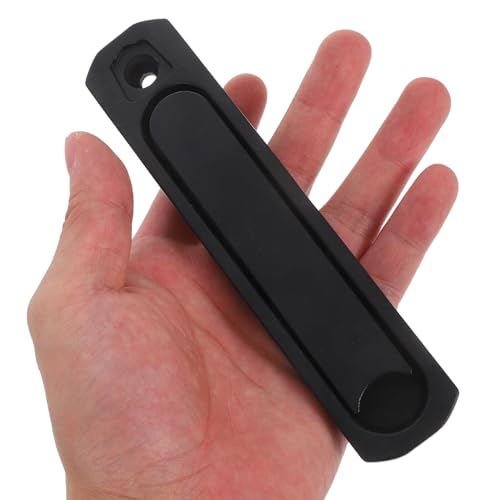 Manija oculta para puerta corrediza de vidrio mosquitera en aleación de zinc negro pack de 2 5