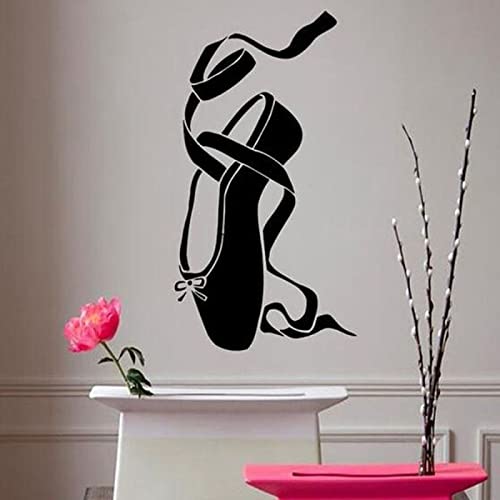 Ballet chaussures filles chambre danse sports personnes vinyle sticker ballet décoration 40cm x 19cm