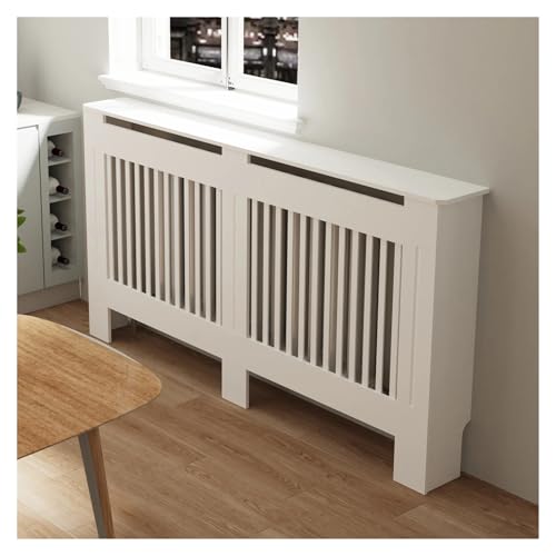 Cache-radiateur vertical blanc XL pour salon et cheminée - 6