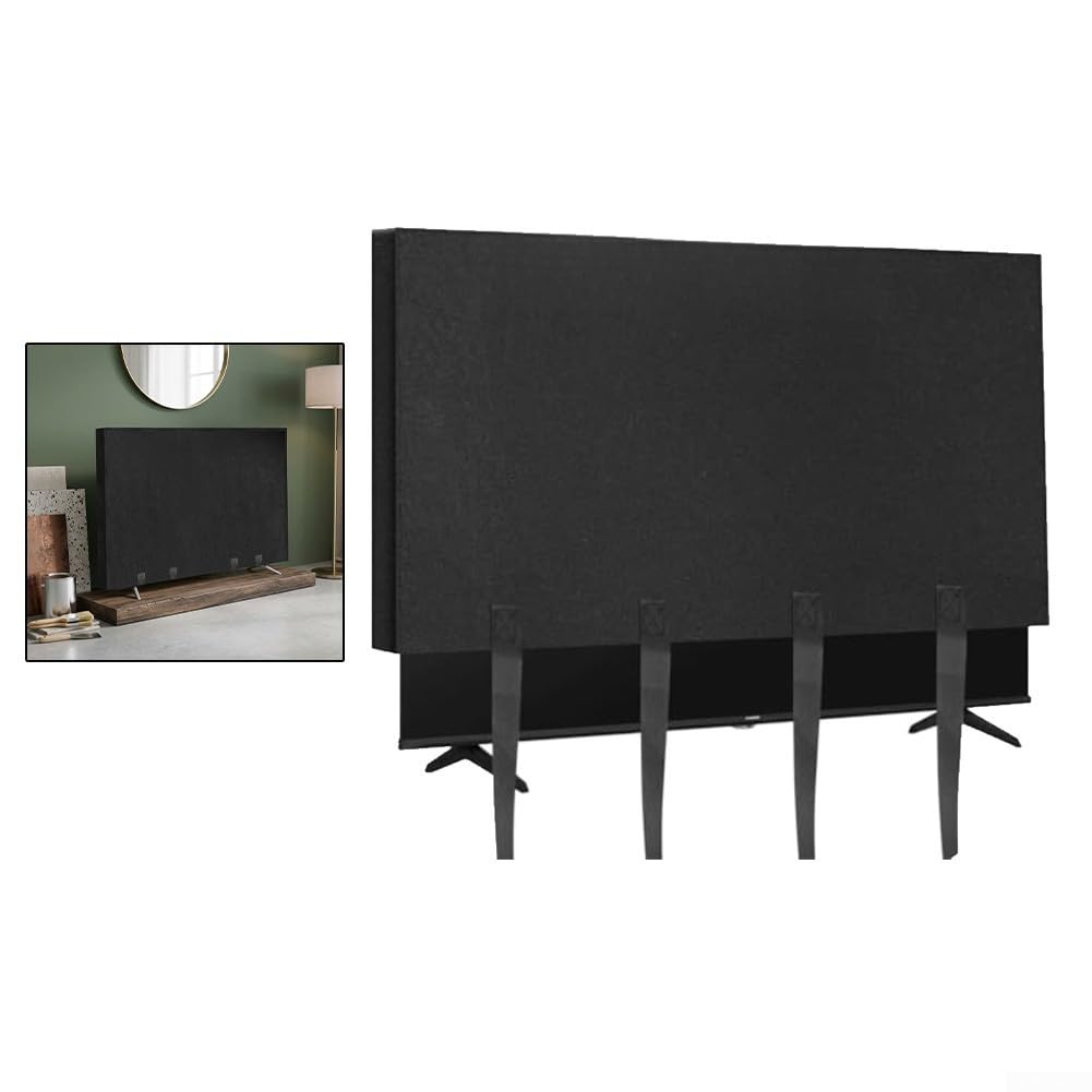Copertura TV in Feltro 55 Pollici per antipolvere con Cinghie(75inch)