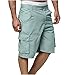 Linen 6 Inch Shorts Men Zipper Men's Cargo Shorts Classic Fit Buckle Zipper Cotton Utility Tooling Shorts Multi Pockets Outdoor Fashion Shorts Man Shorts Light Blue XL