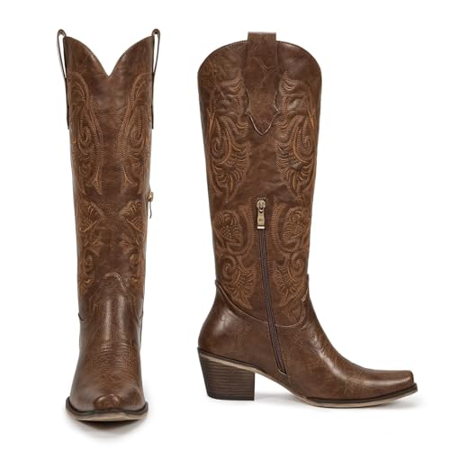 Image of wetkiss Women's Knee High Cowboy Boots