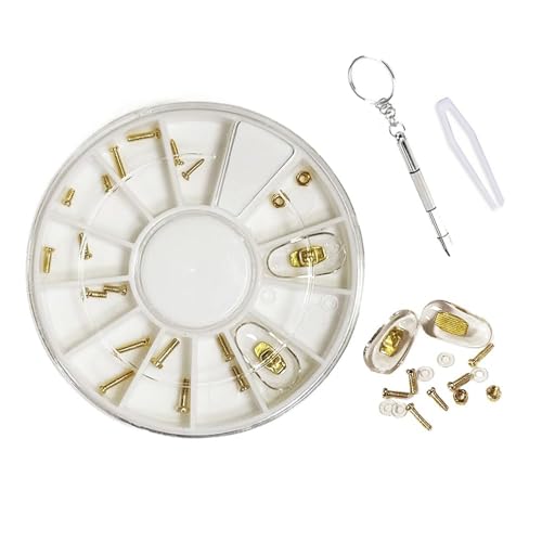 K14WG K14ホワイトゴールド 眼鏡用 ネジ 4個set 金無垢 K14WG ホワイトゴールド メンズ リムレス 縁なし 1815