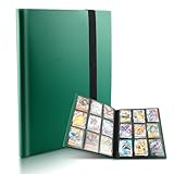 9 Pocket Sammelalbum, Sammelkarten Album, Sammelmappe Karten, Sammelkartenalbum Kartenalbum, Kartenhalter Seitliche Öffnung, Sammelkartenalbum Kann 360 Karten, Yu-Gi-Oh Karten Aufnehmen (Grün)