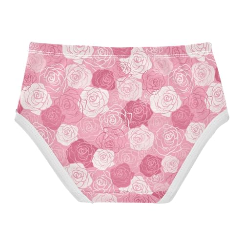 Little Girl Underwear Toddler Panties Kids Undies Rose Flower Floral Soft Cotton Briefs 2T-8Y2