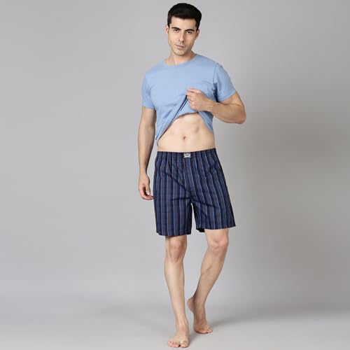 Image of Levi's 024 Boxer Shorts for Men | 100% Poplin Cotton | Checked Men's Boxers | Durable & Breathable | Smooth Hand-Feel | Inner Elastic Waistband | Functional Fly | Relaxed Leg Opening | Pack of 1