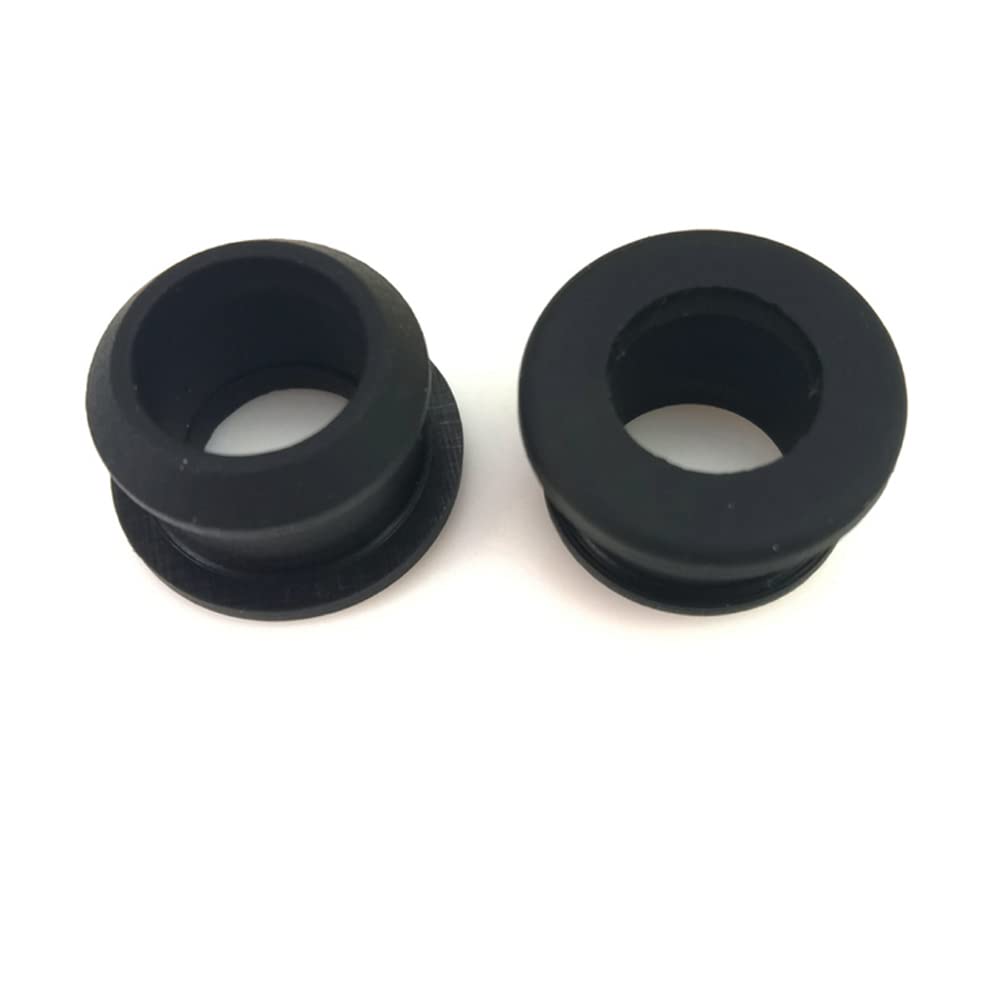 tapón de Goma, 10 Tapones de Silicona Negros con Ojal a presión for Cable Wiprotect